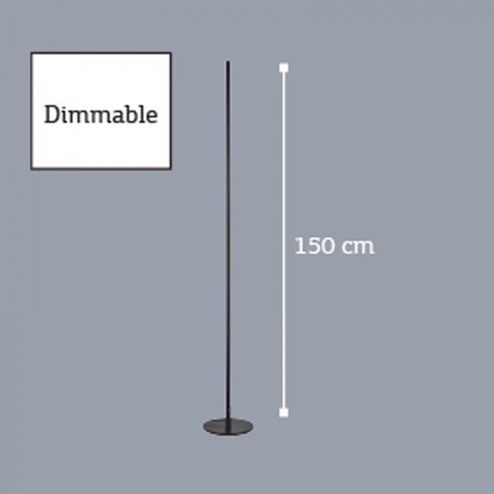 Inlight Led Epidapedio Fotistiko Metalliko Mavro Dimmable 24W 1900Lm/3000K 45012